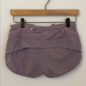 Light purple lululemon speed up shorts